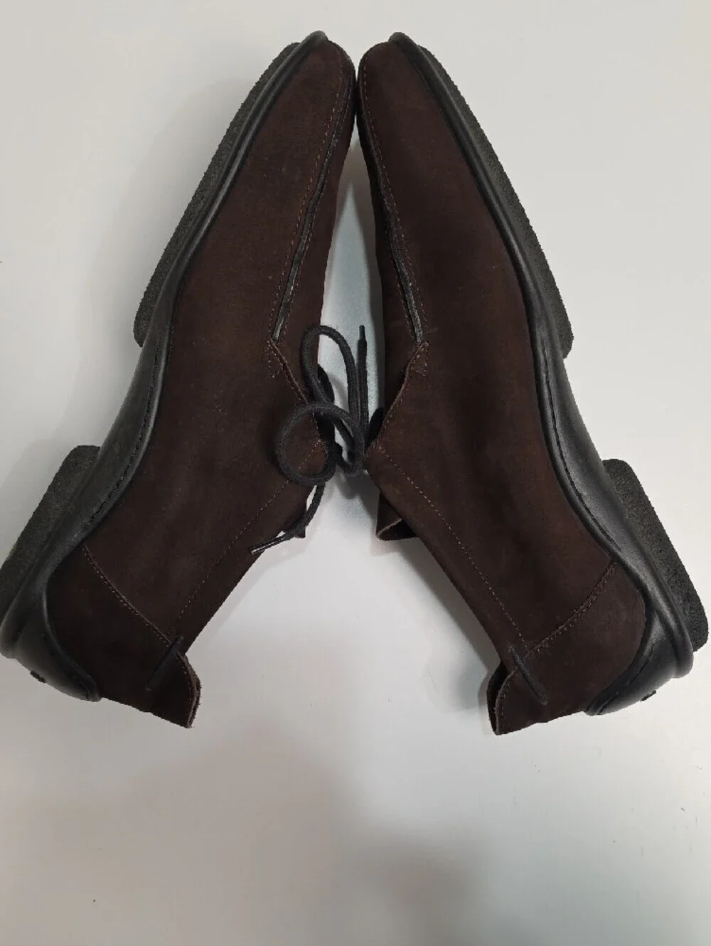 Arche France Dark Brown Suede Square-Toe Lace-Up Loafers / Oxfords - Size 10